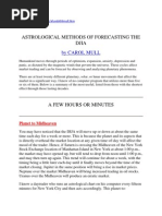 Astrological Methods of Forecasting The Djia