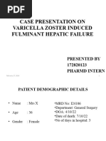 Case Presentation On Varicella Zoster Induced Fulminant Hepatic