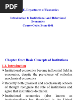 Institutional Economics (Chap 1)