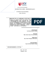 Informe de Practicas de Ingeniería Civil - Proyecto de Infraestructura Sanitaria