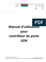 GDK Door Regulator Operation Manual FR