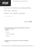 Norma de Referencia Bibliográfica APA 6ta. Edición Sesión 10 - Redes Sociales