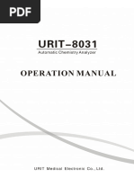 URIT-8031 Operation Manual (2010)