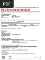 Ficha de Datos de Seguridad: SECCIÓN 1. Identificación de La Sustancia o La Mezcla y de La Sociedad o La Empresa