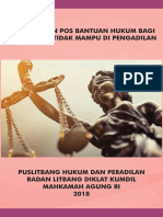 Buku Pelaksanaan Pos Bantuan Hukum Bagi Masyarakat Tidak Mampu Di Pengadilan