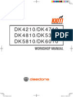 Kioti Daedong DK4210, DK4710, DK4810, DK5310, DK5810, DK6010 Tractors Service Manual