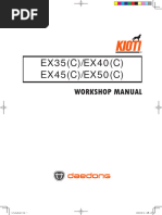 Kioti Daedong EX35 (C), EX40 (C), EX45 (C), EX50 (C) Tractors Service Manual