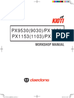 Kioti Daedong PX9530, PX9030, PX1053, PX1153, PX1103, PX1303 Tractors Service Manual 04-2020