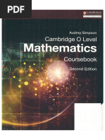 Cambridge O Level Mathematics Coursebook 2nd Edition