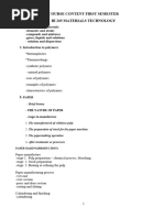 COURSE CONTENT FIRST SEMESTER I MATECHx