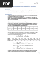 Rapport de Laboratoire de Physique, Manip E2