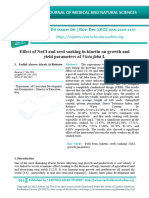 Effect of NaCl and Seed Soaking in Kinetin On Growth and Yield Parameters of Vicia Faba L