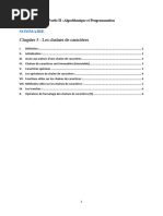 Chapitre 5: Les Chaînes de Caractères: Sommaire