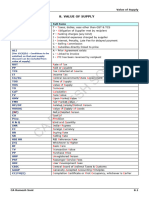 Chapter 8 Value of Supply (Mnemonics)