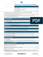 OSCE Checklist Parkinsons Disease Examination