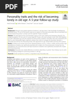 Personality Traits and The Risk of Becoming Lonely