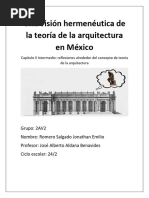 Una Visión Hermenéutica de La Teoría de La Arquitectura en México