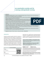 Analysis of Licensure Examination Anxiety and Its Influencing Factors Among Undergraduate Nursing Students