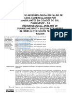 Análise Microbiológica Caldo de Cana 2023