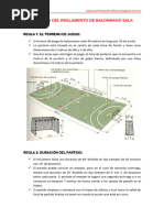 Resumen Del Reglamento de Balonmano Sala