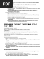 Economic Essays Grade 12