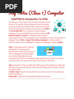 Class 7 Chapter 6 Introduction To HTML