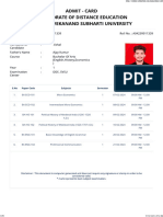 Vishal Admit Card Swami Vivekanand Subharti University