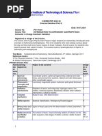 Phy F215 Astro Handout