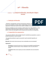 Filosofia 10º - Introdução À Lógica Formal