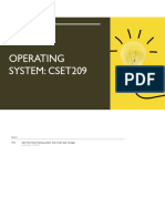 Operating System: Cset209