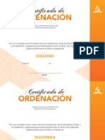 Certificado Ordenación Diaconisas