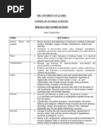 Biology 1401 Course Outline