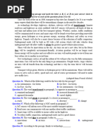 Read The Following Passage and Mark The Letter Af B, C, or D On Your Answer Sheet To Indicate The Correct Answer To Each of The Questions From 34 To 40.