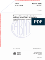 ABNT NBR 16161-2020 - Tanque Metálico Subterrâneo - Especificação de Fabricação e Modulação ABIEPS