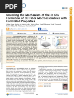 Unveiling The Mechanism of The in Situ Formation of 3D Fiber Macroassemblies With Controlled Properties