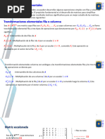 Módulo III. 2 Matrices. Transf Elementales, Matriz Escalonada, Rango, Consistencia, Sistema de Ecuaciones Método de Gauss