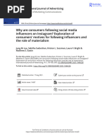 Why Are Consumers Following Social Media Influencers On Instagram Exploration of Consumers Motives For Following Influencers and The Role of