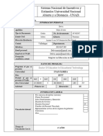 Formato Único de Información de Estimulos