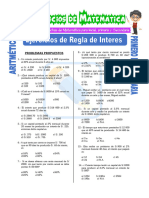 Ejercicios de Regla de Interes para Primero de Secundaria