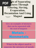 Science 6 # 11 - Separating Mixtures Through Filtering, Sieving, Evaporation