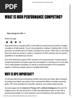 High Performance Computing