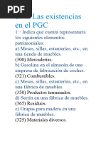 PIAC Existencias