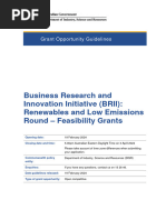 BRII Renewables and Low Emissions Grant Opportunity Guidelines - Feasibility PDF