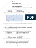 Biology Practice Photosynthesis