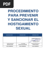 Procedimiento para Prevenir y Sancionar El Hostigamiento Sexual