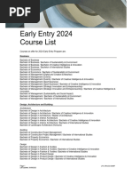 UTS Early Entry Program 2024 Course List V4 PDF