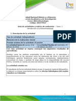 Guía de Actividades y Rúbrica de Evaluación - Unidad 1 - Tarea 1 - Introducción A La Hidroclimatología