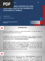 Balance de Lineas: Metodo Del Peso Posicional, Calculo Del Numero de Estaciones de Trabajo