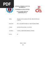 Tecnicas de Elaboracion de Presupuesto de Capital - Yanella Espinoza