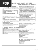 High Yield Test Neet Full Syllabus